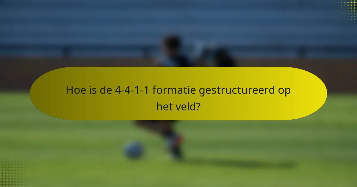 Hoe is de 4-4-1-1 formatie gestructureerd op het veld?